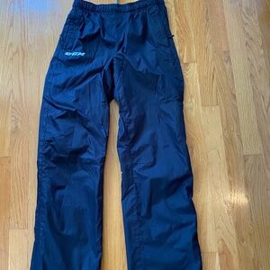 CCM Black XL Youth Unisex Winter Pants Hockey Zipper Cuffs